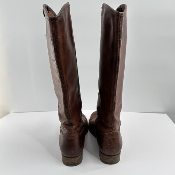 Frye Melissa Button 2 Women's Size 8.5B Brown Leather Boots Redwood - Picture 3 of 11